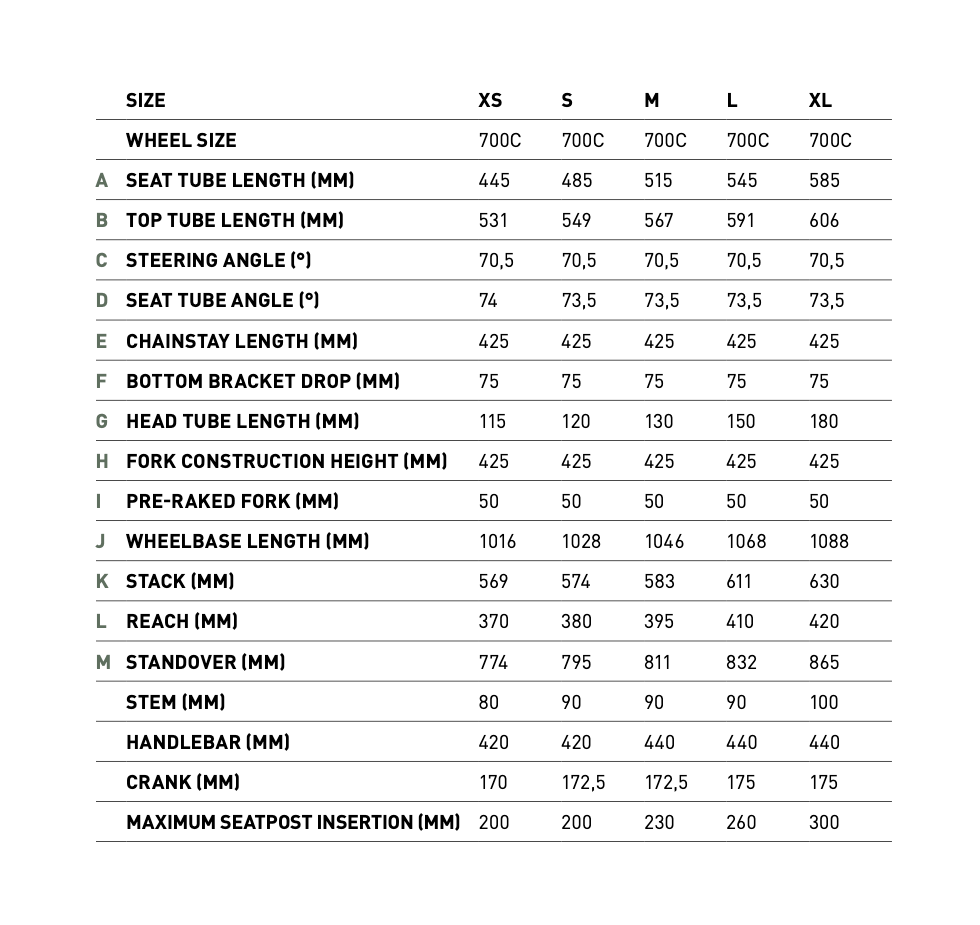 Focus bikes on sale size chart